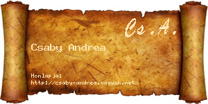 Csaby Andrea névjegykártya