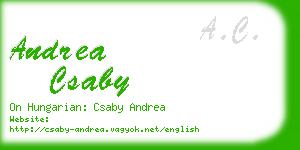 andrea csaby business card